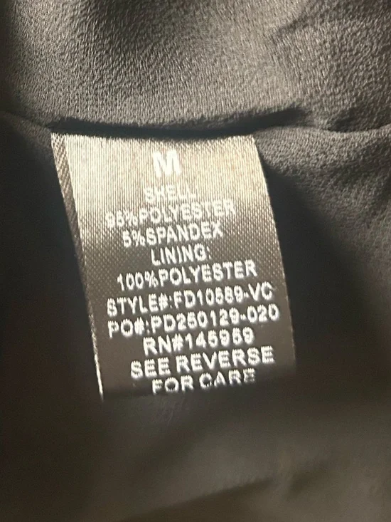 Vici Black Asymmetrical One-Shoulder Pleated Maxi Dress Size M Formal Evening - Picture 12 of 13